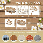 12pcs Large Flower Stencils For Painting On Wood Fence  14 Inch Reusable Fenc   