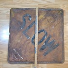 Vintage Yellow Rusty Slow Embossed Steel Road Highway Street Sign 24   x24   