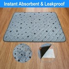 Rioussi Washable Pee Pads For Dogs  Reusable  Absorbent  Leakproof  Non Slip    