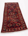 Vintage Handwoven Wool Area Rug 5   2    X 9   9    Red Tribal Geometric Carpet Unique