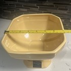 Vtg Royal Haeger Mustard Color Ceramic Pedestal Planter Hexagonal Glossy Finish