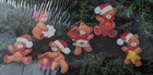 Christmas Ornament Kit Felt Tiny Teddy 4  Santa Bears 2334 Creative Circle Craft
