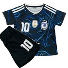Argentina Kids Set Jersey And Shorts Black Blue  All Size Available