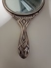 Antique Foster   Bailey Sterling Silver Repousse Hand Mirror  2552         