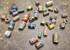 Lot Of 36 Venetian Millefiori African Trade Beads Vintage Collectable Multi