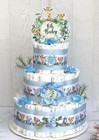 3 Tier Safari Diaper Cake Baby Shower Boy