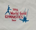Vintage 1996 World Gymnastics Tour Shirt Autogpahed By Kerri Strug   Jair Lynch