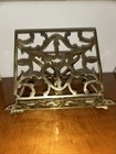 Vintage Brass Adjustable Folding Book Bible Cookbook Stand Display Holder