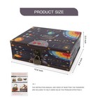 Decorative Wooden Leather Treasure Chest Storage Box With Lock