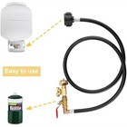 1lb To 20lb Propane Refill Adapter Extension Hose With Gauge On-off Control 40  