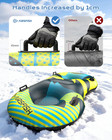 Snow Tube With Towable Leash   Inflatable Snow Sled Heavy Duty Cover Wear-resist