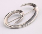Mcm Vintage Td-41 Taxco Mexico Sterling Silver 3  Swirl Brooch Pin