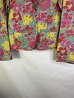 Vintage 70s Handmade Rainbow Floral Reversible Quilt Coat Blazer Cottagecore