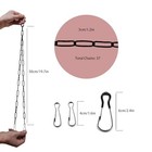  5-pack Hanging Plant Chains With Hooks  20 Inch  Diy For Planters  Black