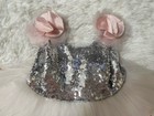 Princess Dress Birthday Party Pageant Wedding Lace Sequin Tulle Baby Girl 6-9m