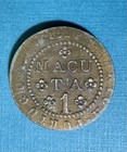 1814 Angola 1 Macuta   Prince Jo  o   Copper Coin   Spanish Colonial   Km  46