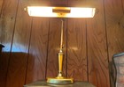 Vintage Brass Desk Table Lamp - Mid Century