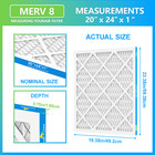20x24x1 Air Filter Merv 8 - Hvac Pleated  Furnace   Air Conditioner 4 Pack