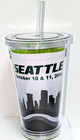 Starbucks Coffee Con Seattle October 10-11  2014 Dbl Wall Cup Straw Tumbler New