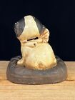 Cast Iron Puppo Puppy Dog On A Pillow Toy Coin Or Penny Bank -1914     Hubley
