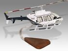 Bell 407 Rlc State Of Utah Transparent Desk Wood Helicopter Model Small 1 48