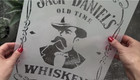 Whisky Jack Danies Stencil Reusabl Template  Vintage Whiskey Logo Stencil