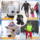 2020 Leather Full Finger Mens Motorcycle Driving Winter Warm Touch Screen Gloves