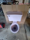 Vintage Mid Century Lavender Ceramic Rheem Toilet Round Bowl Stamped 1965