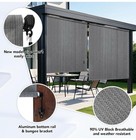 7  w  X8  h  Light Gray Outdoor Roller Shade - Cordless Exterior Roll Up