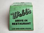 Vintage Webb s Drive-in Restaurant Matchbook Cover Wilshire Beverly Hills Ca