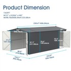 13x20ft Galvanized Metal Outdoor Storage Shed Livestock Garage Free Shipping