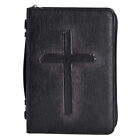 Bible Cover Vintage Look Cross Embossed Black New X-large 10 1 4x 6 3 4x 2