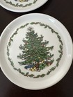 Vintage Retro Christmas Holiday Tree Drink Coasters Set Ralph Lauren Style