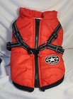 Dog cat small Animal Orange Puffy Jacket  M   see Full Description   W  Harness