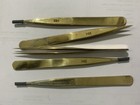 Lot Of 5 Brass Tweezers A dumont fils 1 Am Project Repair Refurbished