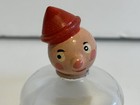 Vintage Miniature Perfume Bottle From Italy With Wooden Head Handpainted Rare