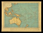 Vintage Oceania Map South Pacific Ocean Islands Original Australia Ca 1939