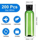 2oz Plastic Bottles With Lids  200 Pcs Reusable Travel Containers  green Black 