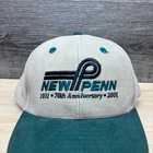 Vintage New Penn Hat Cap Snap Back Beige Green Trucking Motor Express 70th Anniv