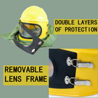 Air Fed Supplied Safety Sandblast Helmet Sand Blast Hood Protector Yellow 10lens