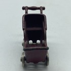 Antique Kilgore Cast Iron Baby Stroller Carriage Buggy  Dollhouse Miniature Red