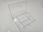 Lot Of 10 Mini Clear Plastic Organizer Hinged Trinket Boxes Beads Jewelry Crafts