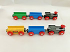 Vintage 1990s Brio Wooden Train Cars Lot