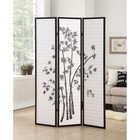Japanese 3 Panel Wood Room Divider Shoji Screen Foldable Privacy Decor New
