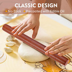 Wood Rolling Pin  15 75 Inches   Non-stick For Baking  