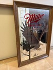 Miller High Life Wildlife Series     american Bald Eagle    Collectible Glass Sign