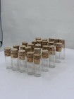 25 Vintage Antique Glass Containers Vials Storage W cork Tops - Approx 1 5 