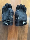 Warrior Burn Next Lacrosse Gloves Black Youth Medium Hook   Loop Padded