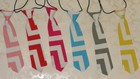 New Cotton Chevron Elastic Neck Tie  Turquoise Hot Pink Yellow Pink Gray Red