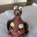 Folk Art  cartoonish  Clay Pottery Whistle Turtle  Handmade